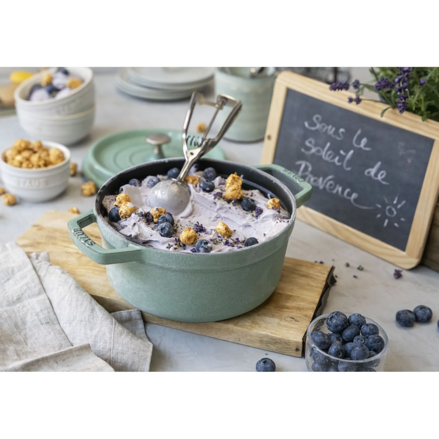 Staub Cocotte 18 cm, Rond(e), , Fonte Sauge New