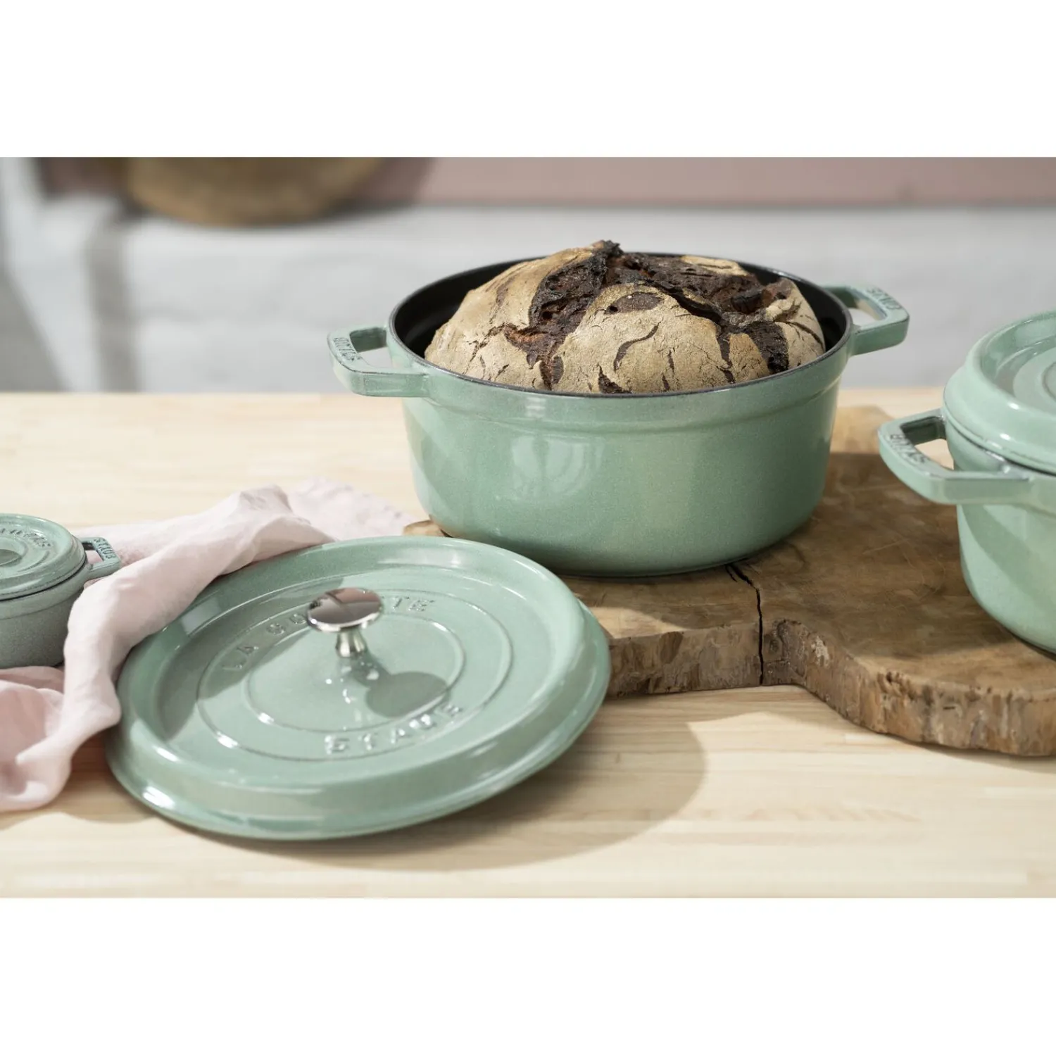 Staub Cocotte 18 cm, Rond(e), , Fonte Sauge New