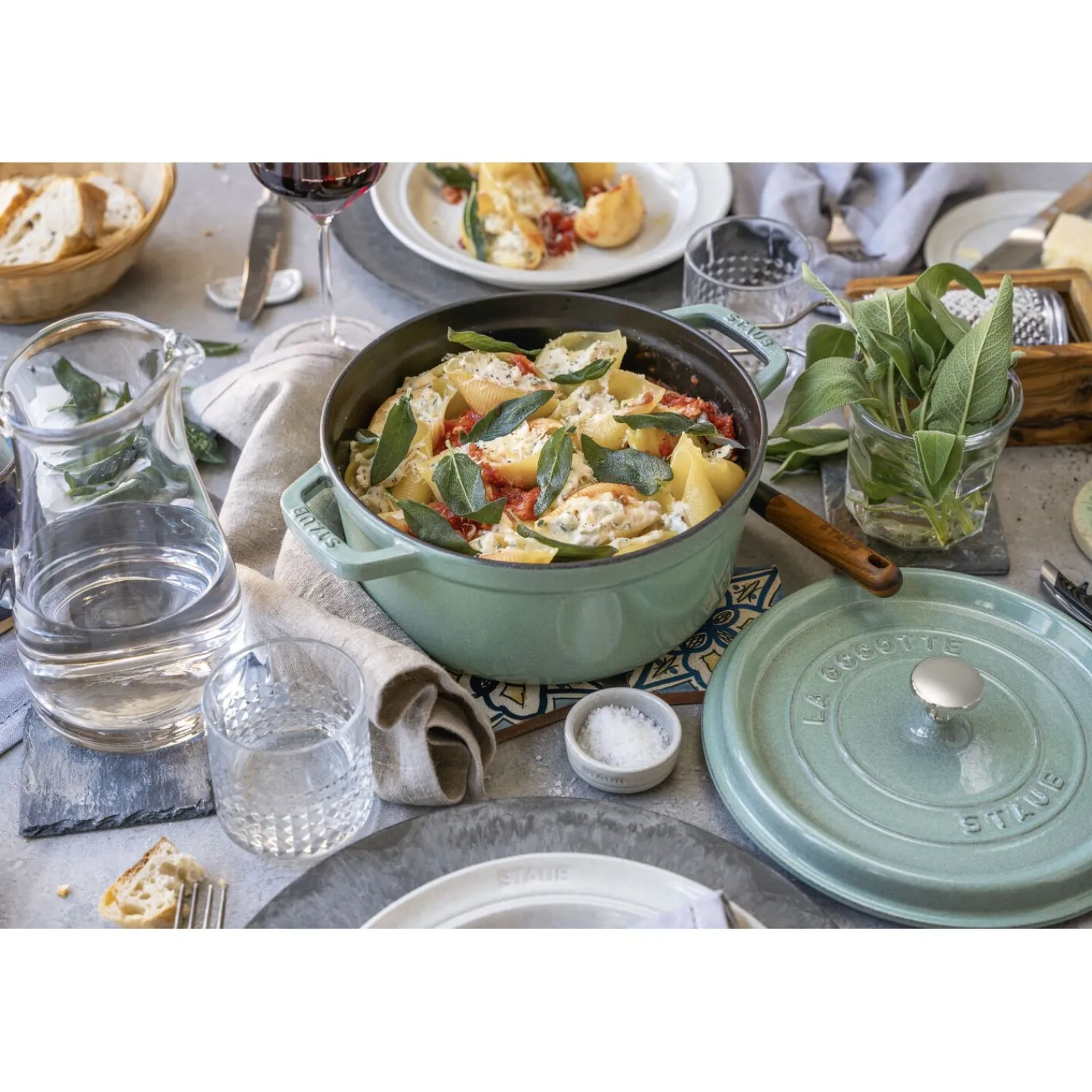 Staub Cocotte 28 cm, Rond(e), , Fonte Sauge New