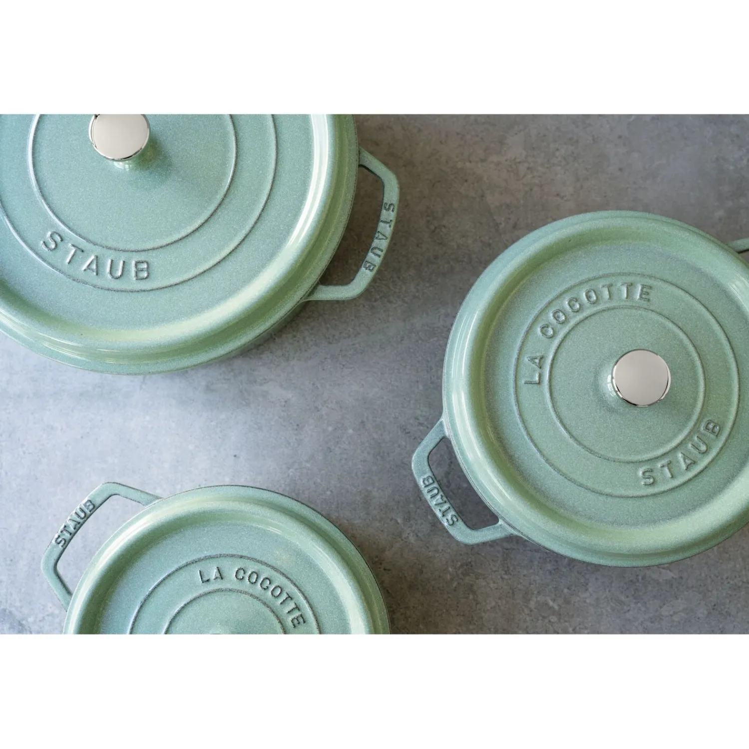 Staub Cocotte 26 cm, Rond(e), , Fonte Sauge New