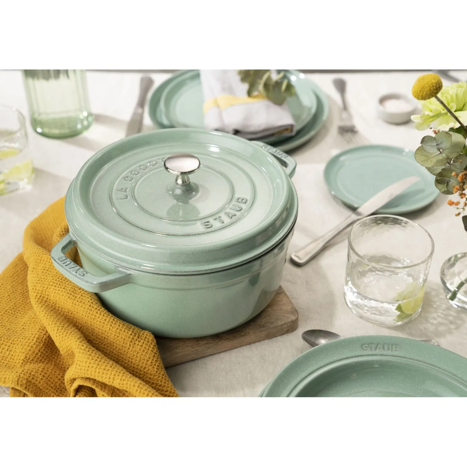 Staub Cocotte 20 cm, Rond(e), , Fonte Sauge Sale