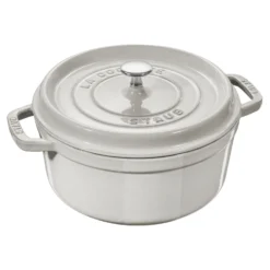 Staub Cocotte 18 cm, Rond(e), , Fonte Truffe blanche Outlet