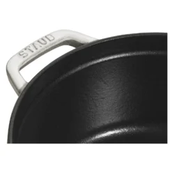 Staub Cocotte 26 cm, Rond(e), , Fonte Truffe blanche Online