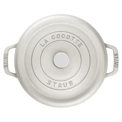 Staub Cocotte 20 cm, Rond(e), , Fonte Truffe blanche