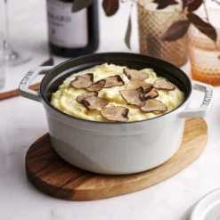 Staub Cocotte 24 cm, Rond(e), , Fonte Truffe blanche Clearance