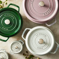 Staub Cocotte 24 cm, Rond(e), , Fonte Truffe blanche Clearance