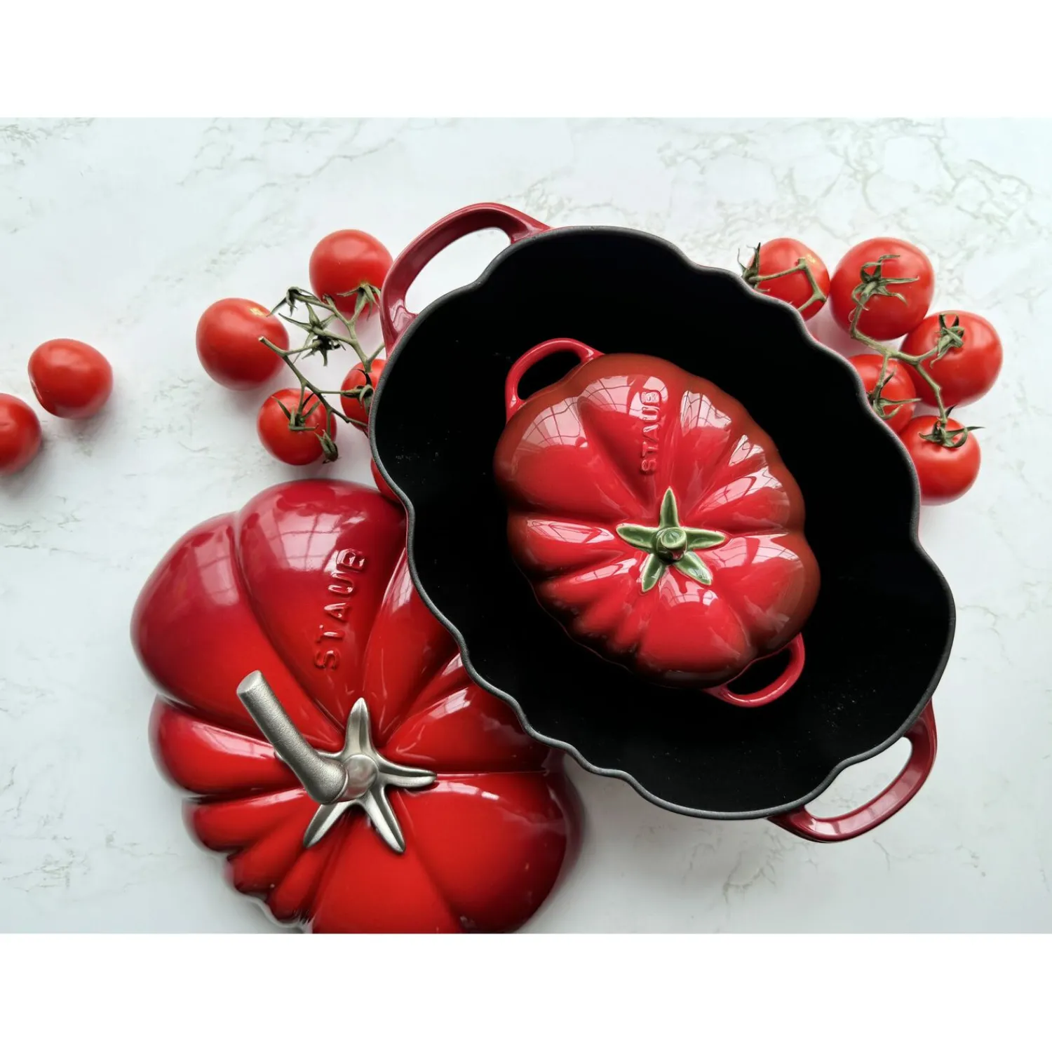Staub Cocotte 25 cm, Tomate, Cerise, Fonte Outlet
