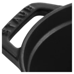 Staub Cocotte couvercle de cochon 17 cm, Ovale, , Fonte Noir mat New