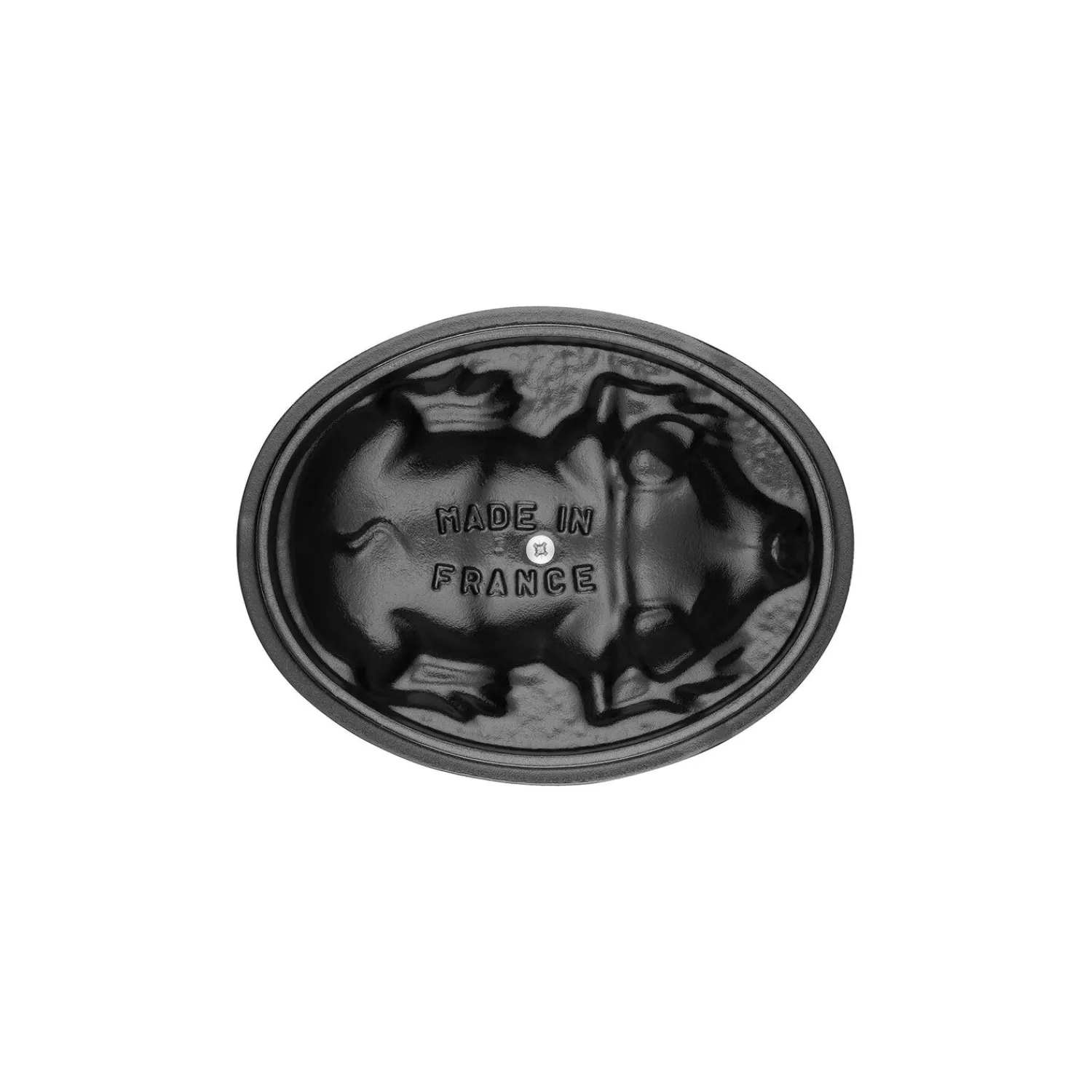 Staub Cocotte couvercle de cochon 17 cm, Ovale, , Fonte Gris graphite Hot