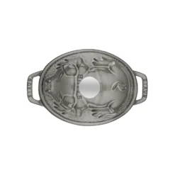Staub Cocotte couvercle de cochon 17 cm, Ovale, , Fonte Gris graphite Hot