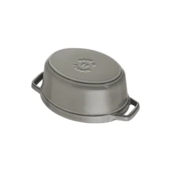 Staub Cocotte couvercle de cochon 17 cm, Ovale, , Fonte Gris graphite Hot