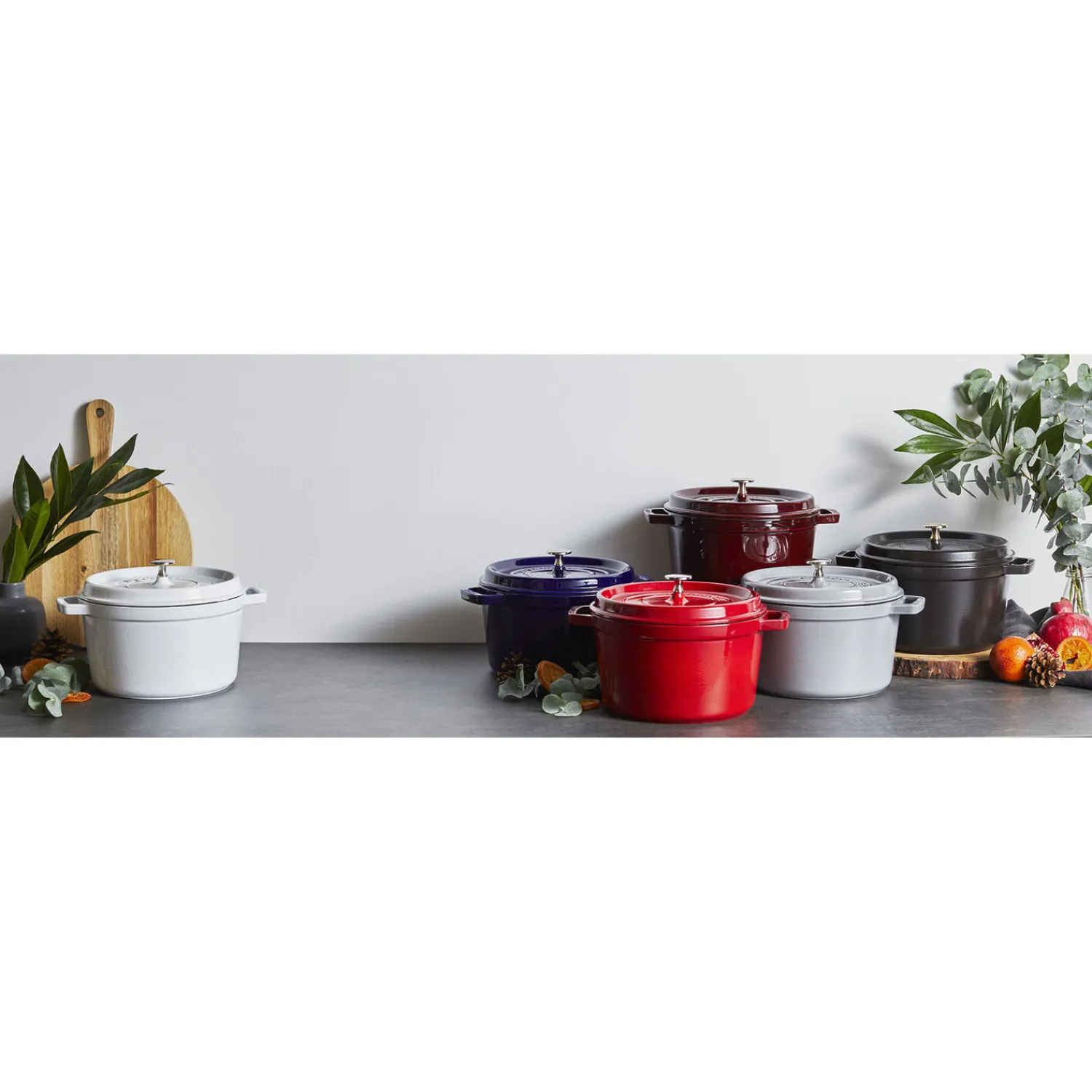 Staub Cocotte haute 24 cm, Rond(e), , Fonte Noir mat New