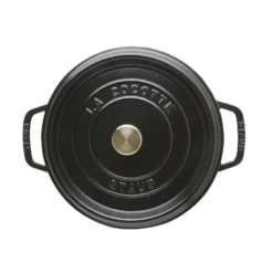 Staub Cocotte haute 24 cm, Rond(e), , Fonte Noir mat New