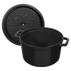 Staub Cocotte haute 24 cm, Rond(e), , Fonte Noir mat New
