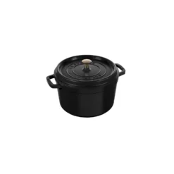 Staub Cocotte haute 24 cm, Rond(e), , Fonte Noir mat New