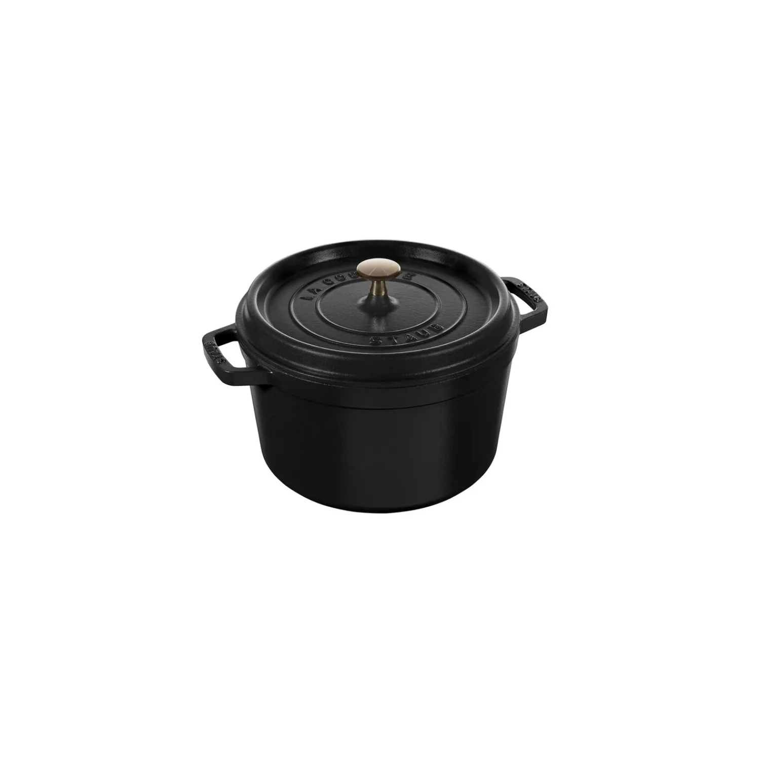 Staub Cocotte haute 24 cm, Rond(e), , Fonte Noir mat New