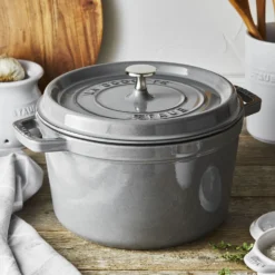 Staub Cocotte profonde 24 cm, Rond(e), , Fonte Gris graphite Clearance