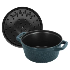 Staub Cocotte twister 20 cm, Rond(e), , Fonte La Mer New