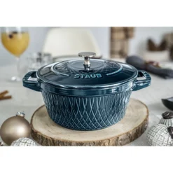 Staub Cocotte twister 20 cm, Rond(e), , Fonte La Mer New