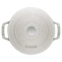 Staub Cocotte twister 20 cm, Rond(e), , Fonte Truffe blanche Best