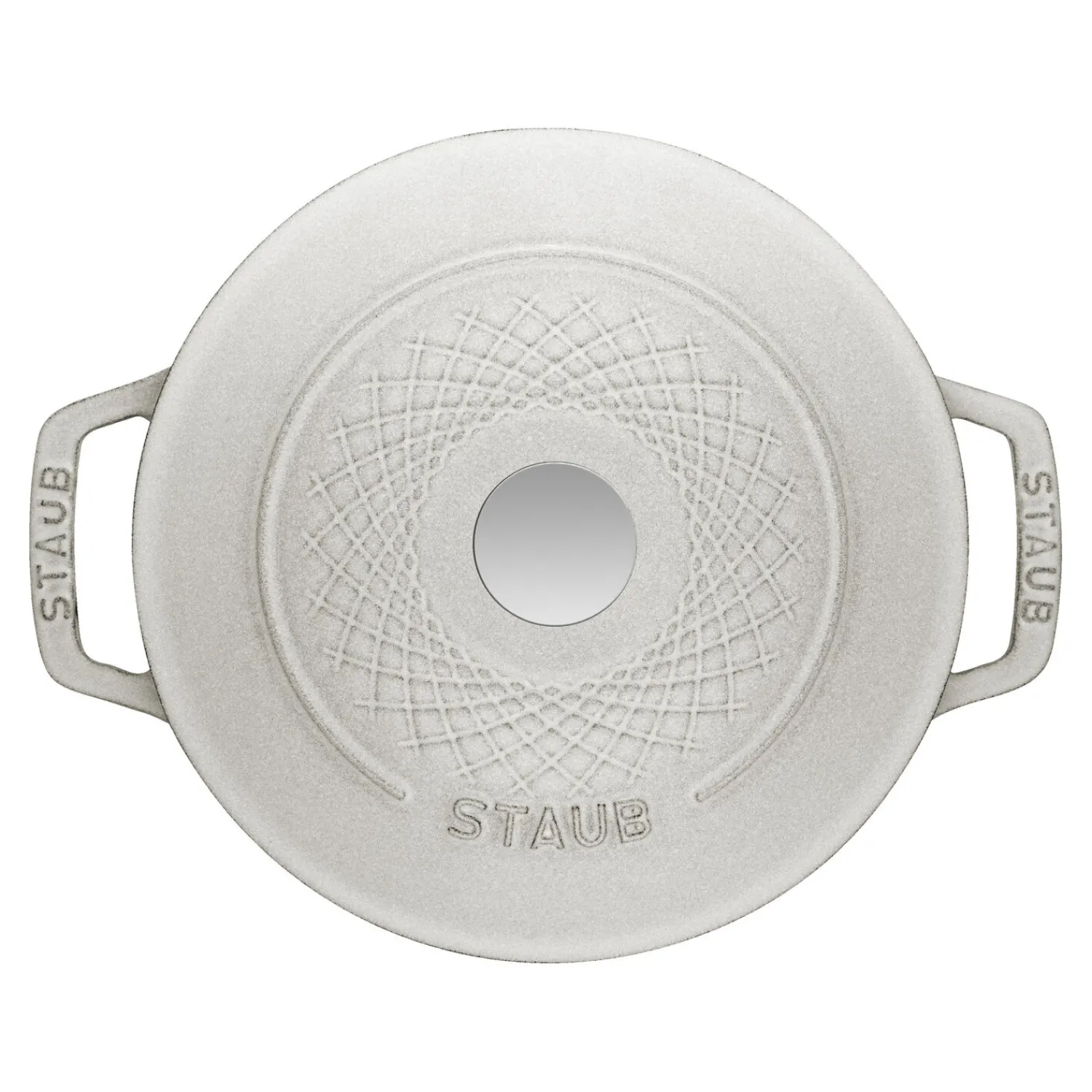 Staub Cocotte twister 20 cm, Rond(e), , Fonte Truffe blanche Best