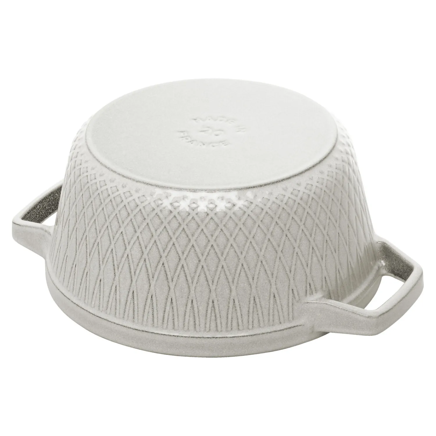Staub Cocotte twister 20 cm, Rond(e), , Fonte Truffe blanche Best