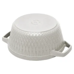 Staub Cocotte twister 24 cm, Rond(e), , Fonte Truffe blanche Sale