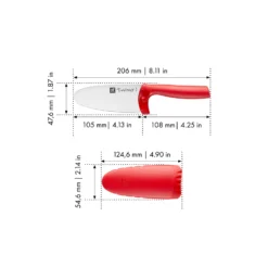 ZWILLING Couteau de chef 10 cm, Rouge New