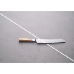 MIYABI Couteau à pain 23 cm, Beige, tranchant dentelé