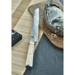 MIYABI Couteau à pain 23 cm, Brun, tranchant dentelé Sale