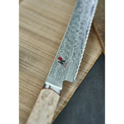 MIYABI Couteau à pain 23 cm, Brun, tranchant dentelé Sale