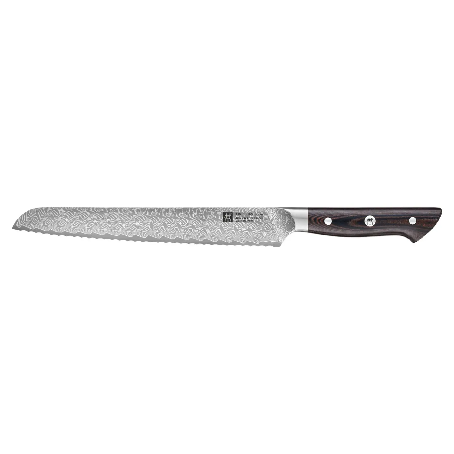 ZWILLING Couteau à pain 23 cm, Brun, tranchant dentelé New