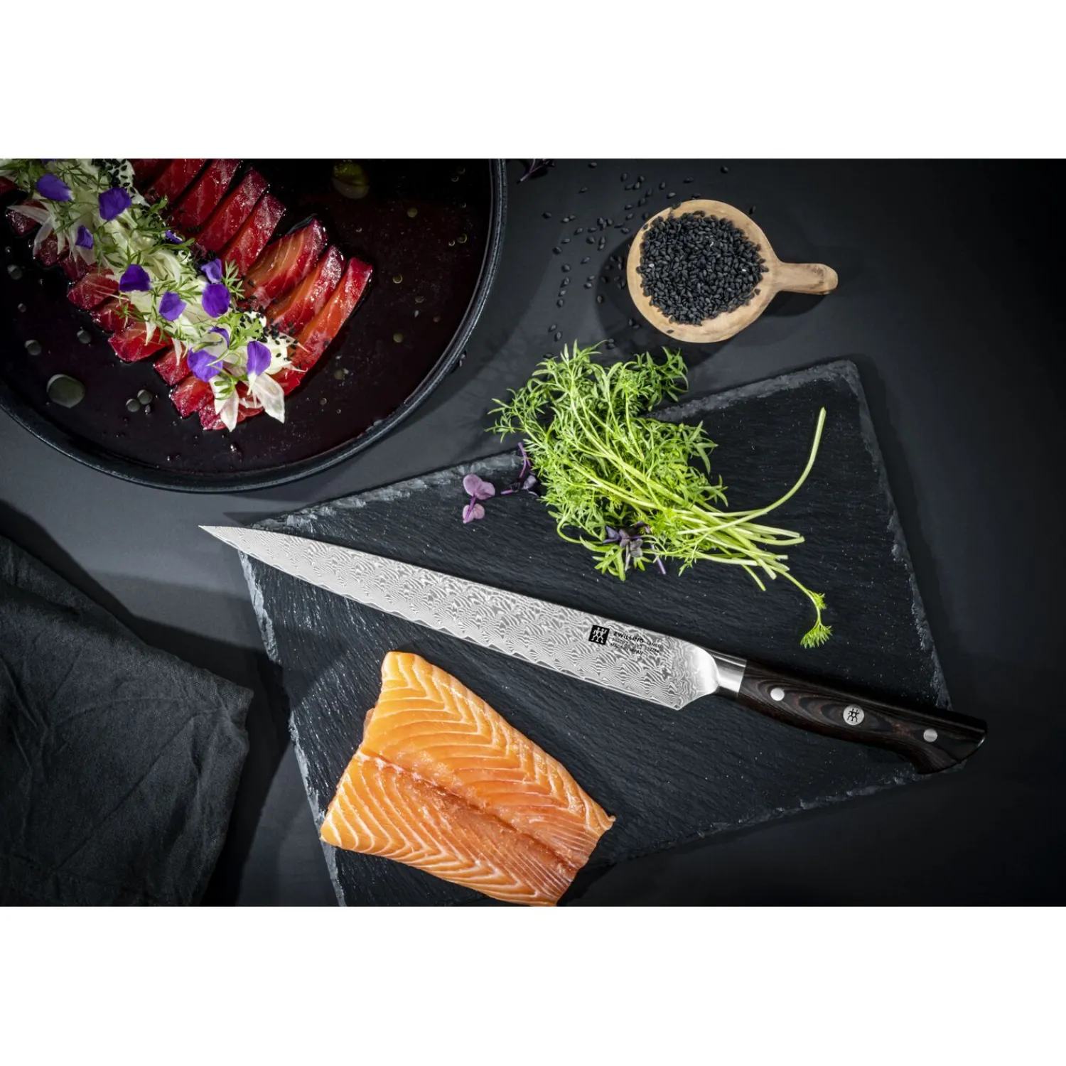 ZWILLING Couteau à trancher 23 cm, Brun, Tranchant lisse Hot