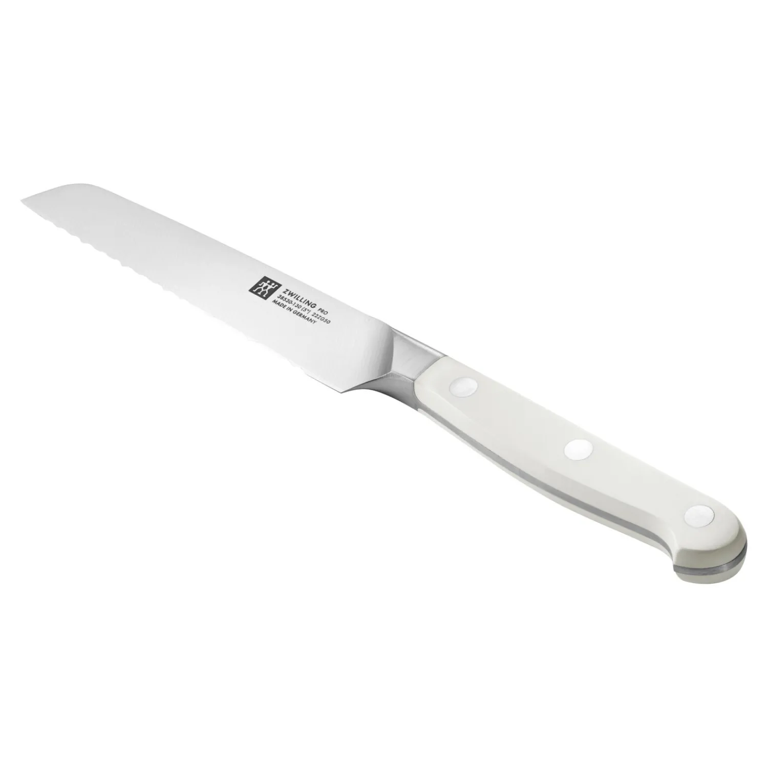 ZWILLING Couteau universel 13 cm, Blanc, tranchant dentelé Hot