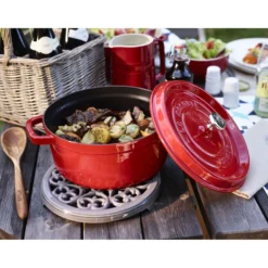 Staub Dessous de plat 23 cm, Rond(e), Fonte Gris graphite New