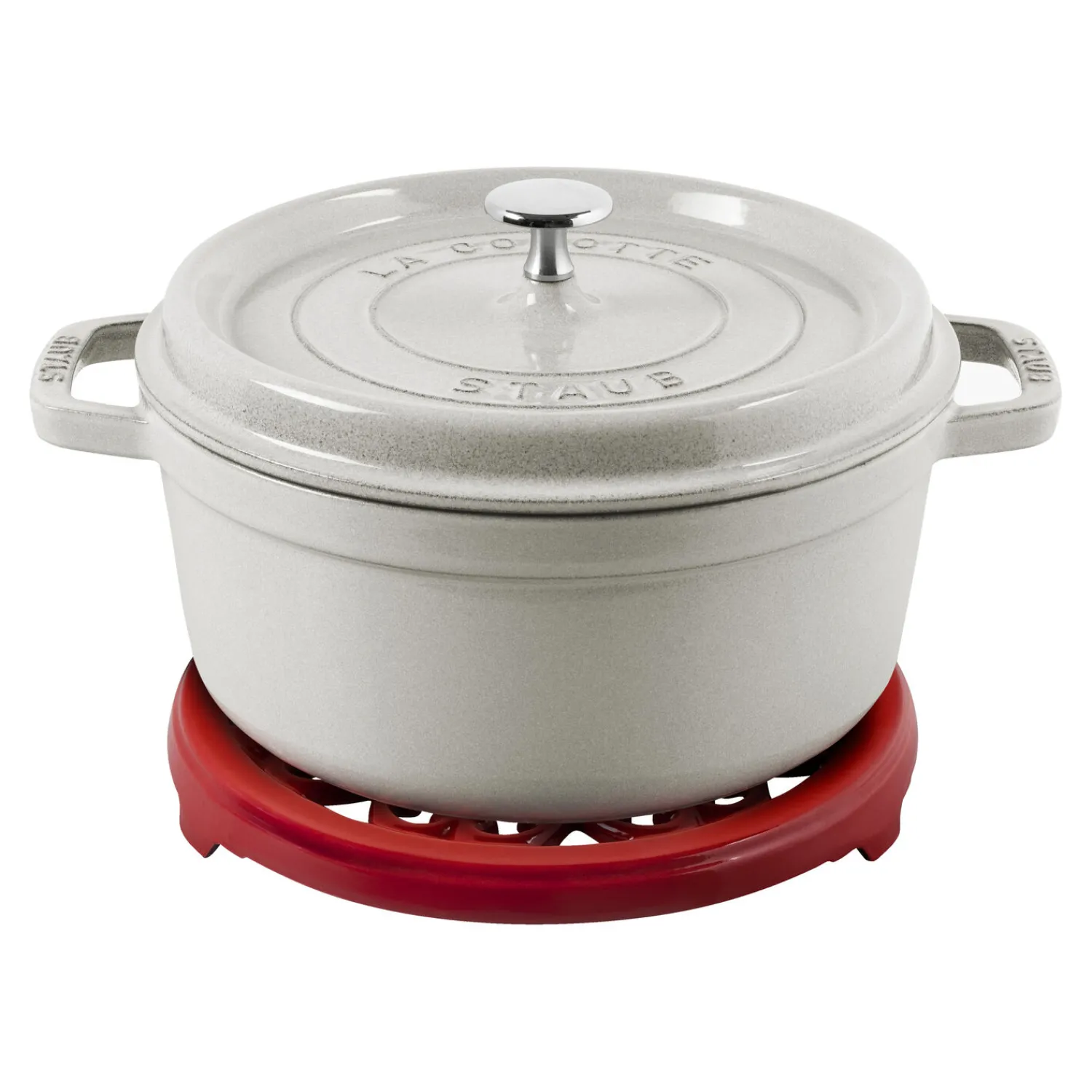 Staub Dessous de plat 23 cm, Rond(e), Fonte Cerise New