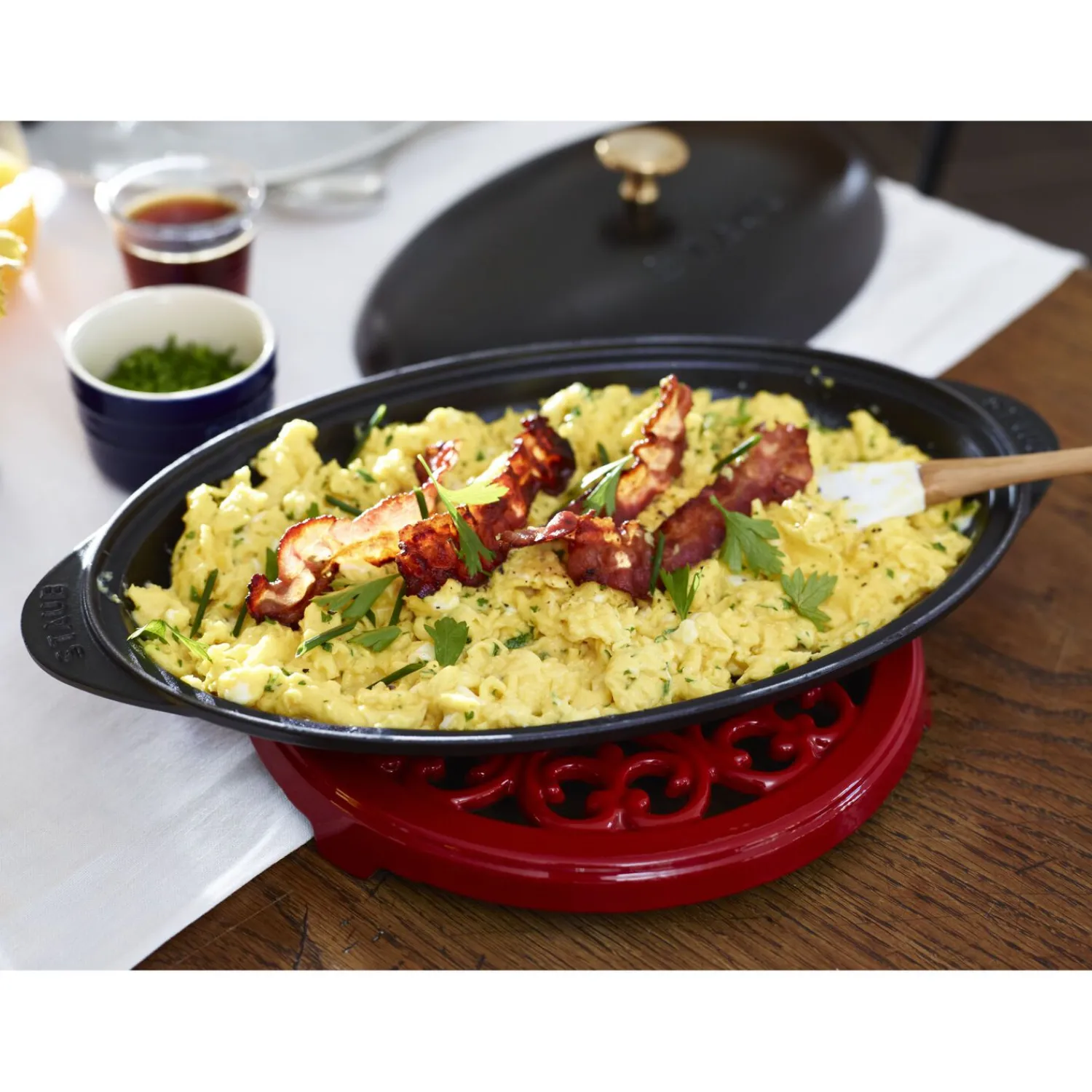 Staub Dessous de plat 23 cm, Rond(e), Fonte Cerise New