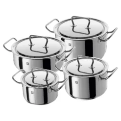 ZWILLING Ensemble de casseroles, 4-pcs. /16/20/24 cm, argent, Acier Inoxydable Outlet