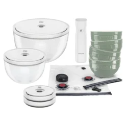 ZWILLING Ensemble de démarrage sous-vide, 15-pcs. /S/M/L, eucalyptus, Céramique / Verre Hot