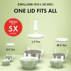 ZWILLING Ensemble de démarrage sous-vide, 15-pcs. /S/M/L, blanc ivoire, Céramique / Verre Best