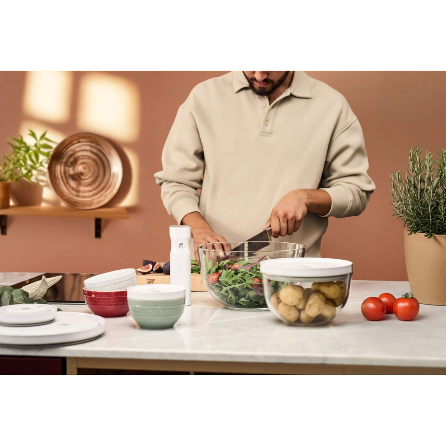 ZWILLING Ensemble de démarrage sous-vide, 15-pcs. /S/M/L, blanc ivoire, Céramique / Verre Best