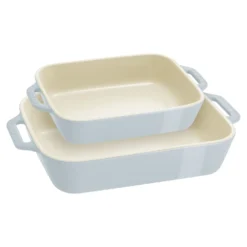Staub Ensemble de plats à four 2-pcs Bleu clair Sale