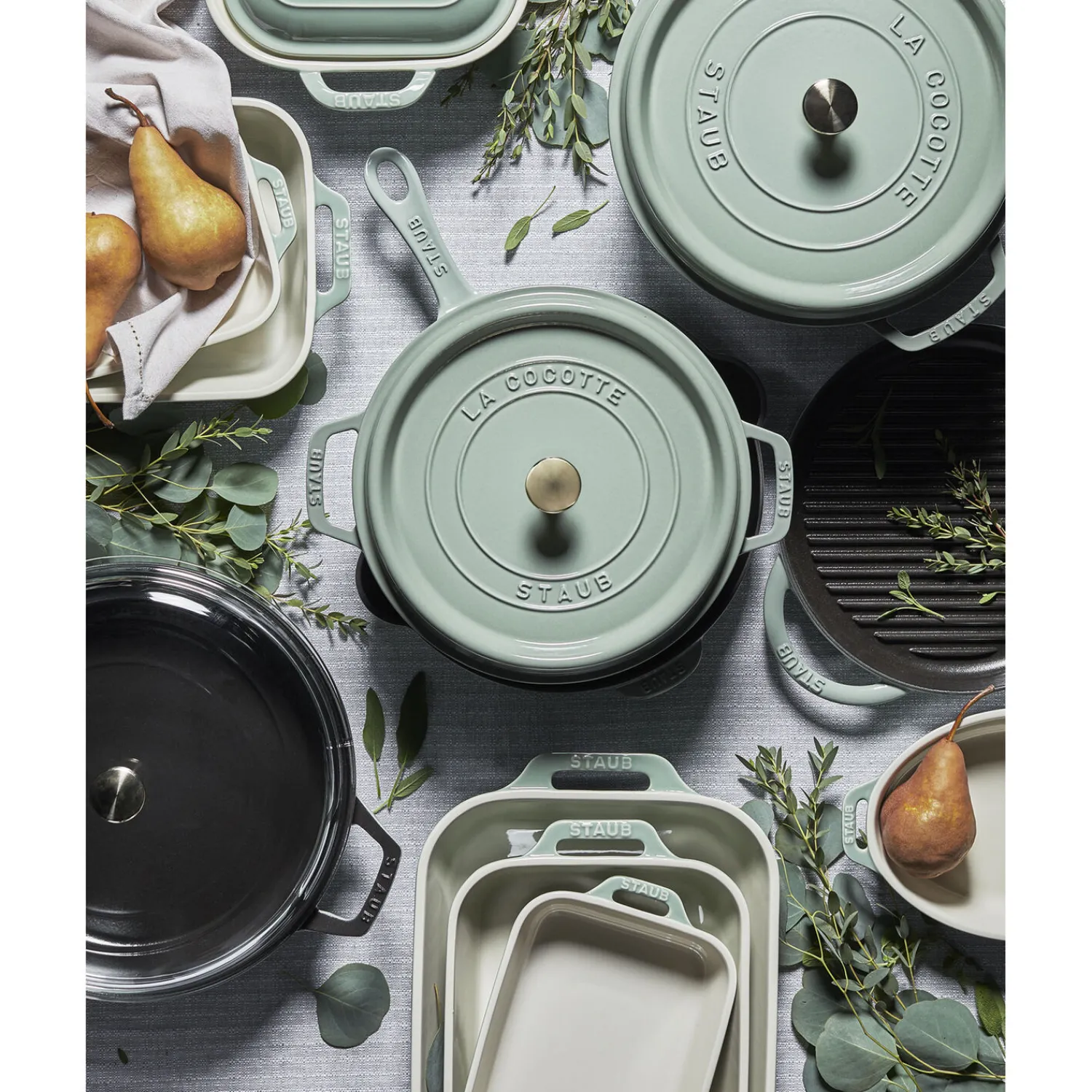 Staub Ensemble de plats à four 3-pcs Eucalyptus Best