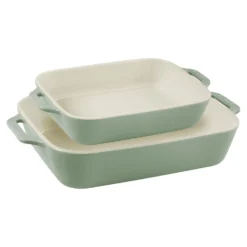 Staub Ensemble de plats à four 2-pcs Eucalyptus Discount