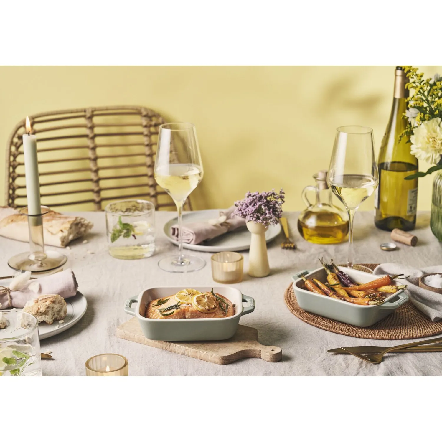 Staub Ensemble de plats à four 2-pcs Eucalyptus Discount