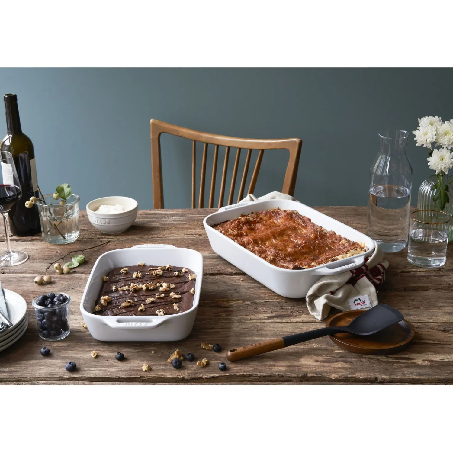 Staub Ensemble de plats à four 2-pcs Blanc Best