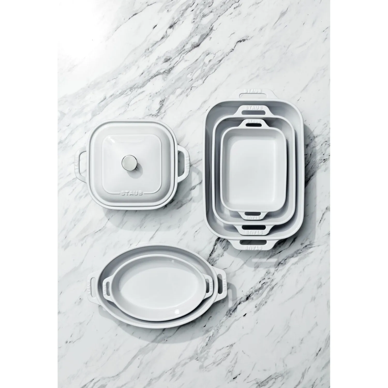 Staub Ensemble de plats à four 2-pcs Blanc Best
