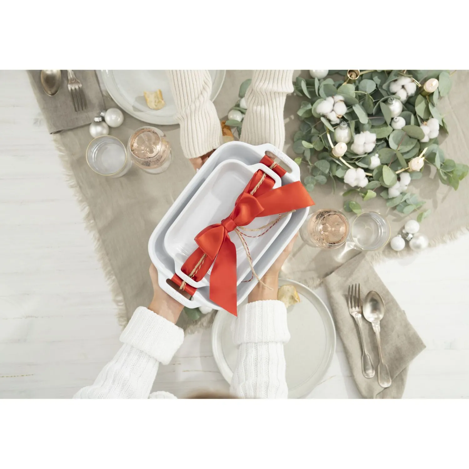 Staub Ensemble de plats à four 2-pcs Blanc Best
