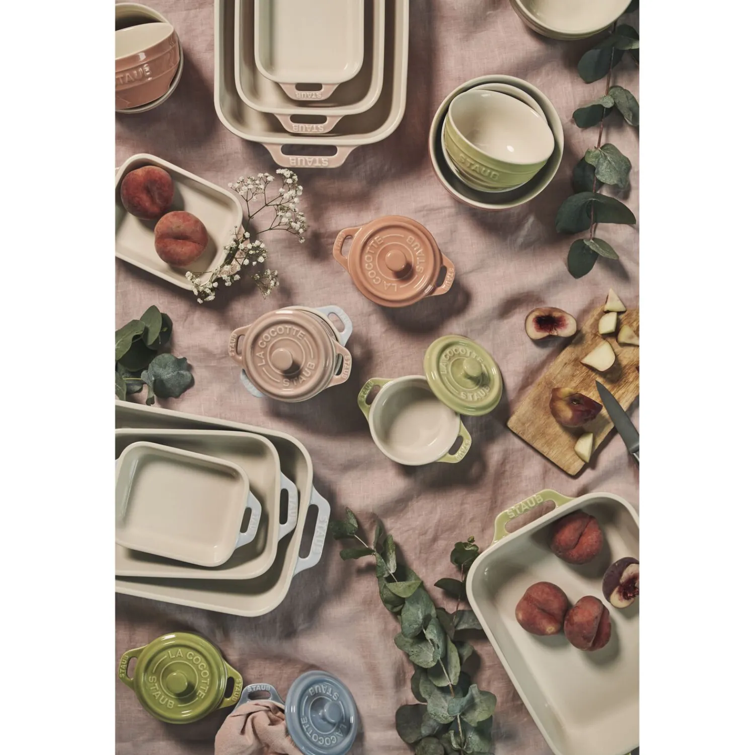 Staub Ensemble de plats à four 2-pcs Rose clair Hot