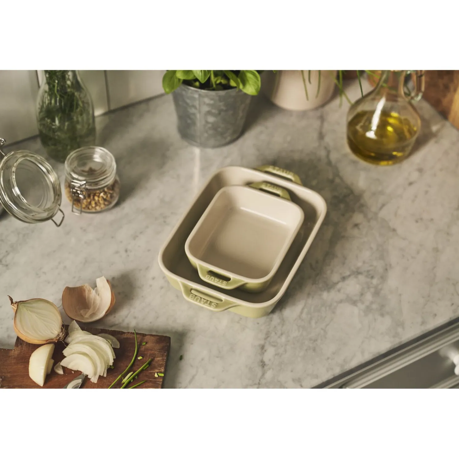 Staub Ensemble de plats à four 2-pcs Vert clair
